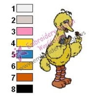Sesame Street Big Bird Embroidery Design